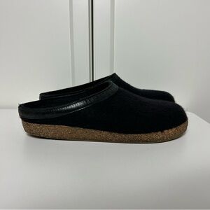 Haflinger grizzly torben Black Slip-On Clogs with Cork Sole